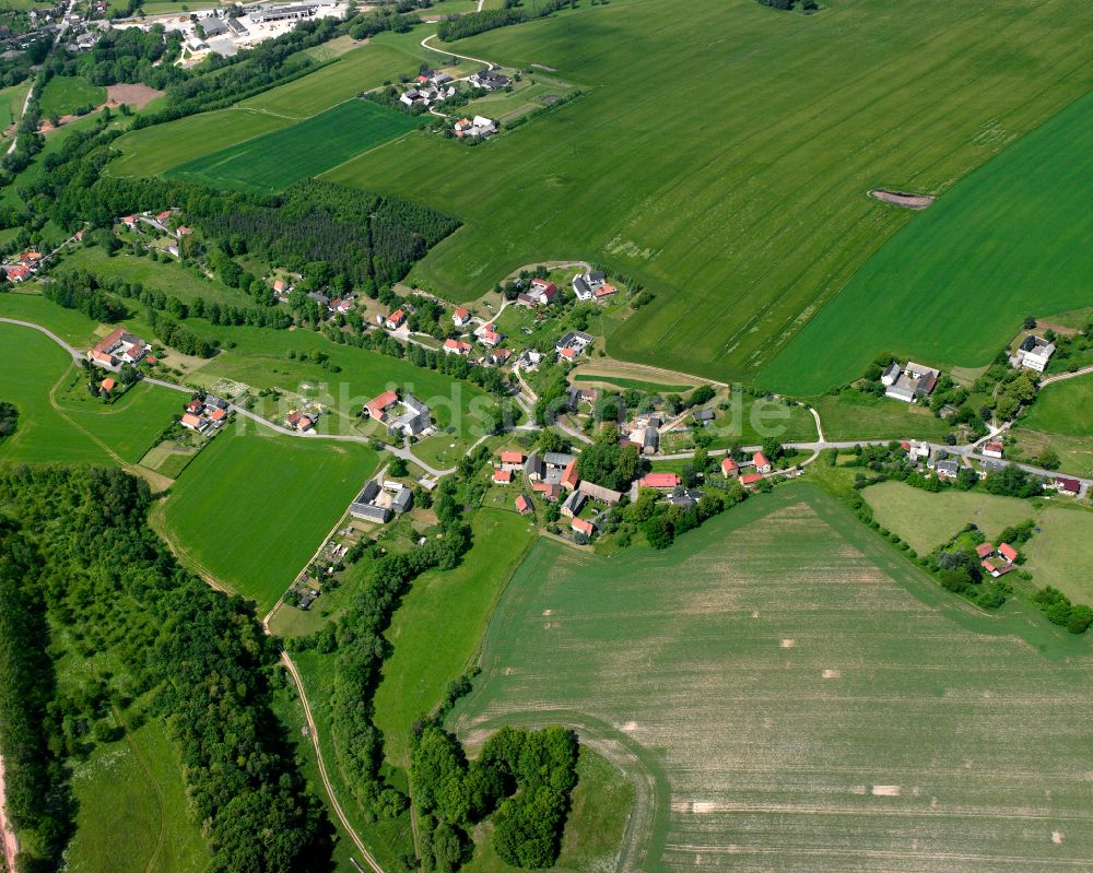 Luftbild Friedmannsdorf - Dorfkern am Feldrand in Friedmannsdorf im Bundesland Thüringen, Deutschland