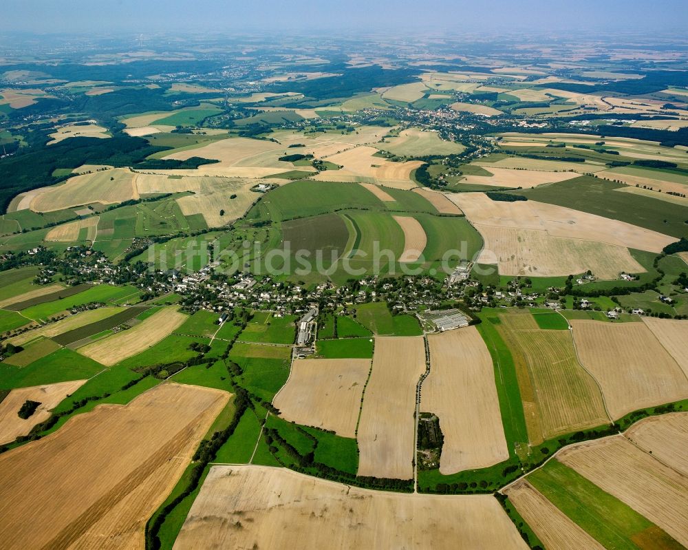 Luftbild Gahlenz - Dorfkern am Feldrand in Gahlenz im Bundesland Sachsen, Deutschland