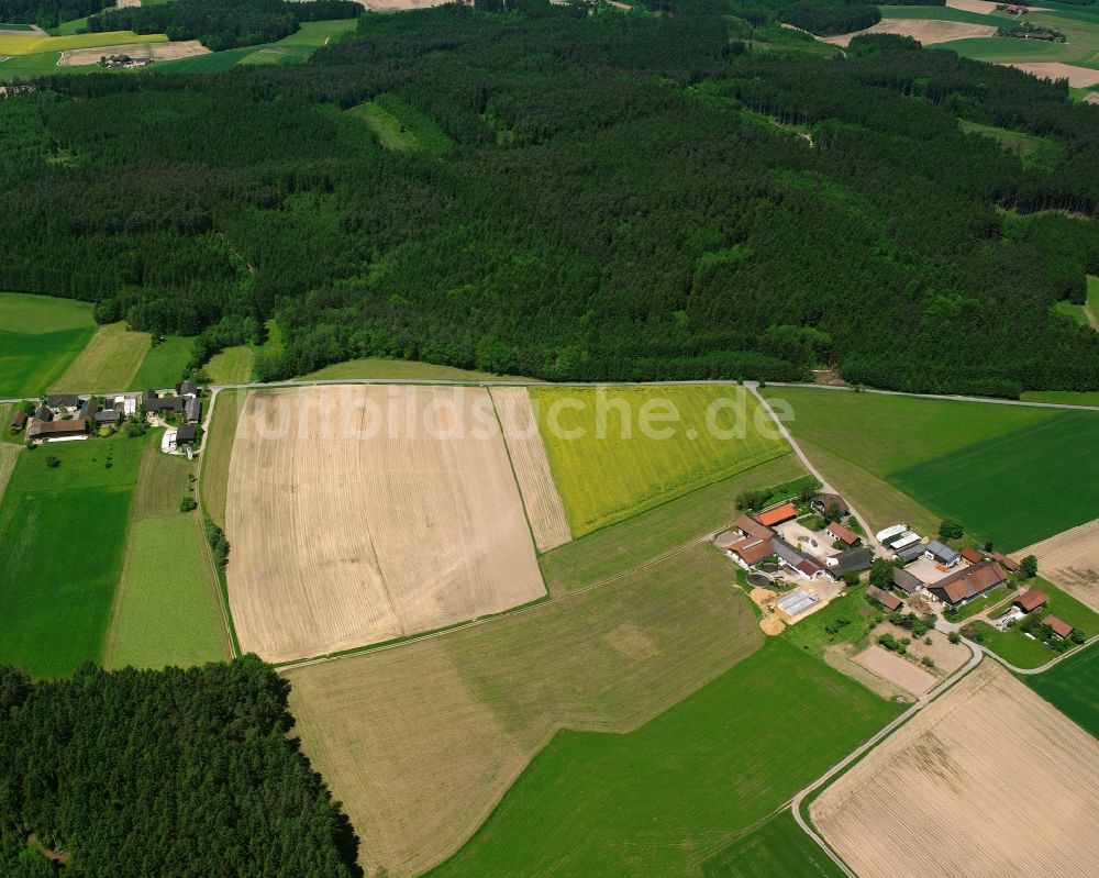 Luftaufnahme Gaishausen - Dorfkern am Feldrand in Gaishausen im Bundesland Bayern, Deutschland