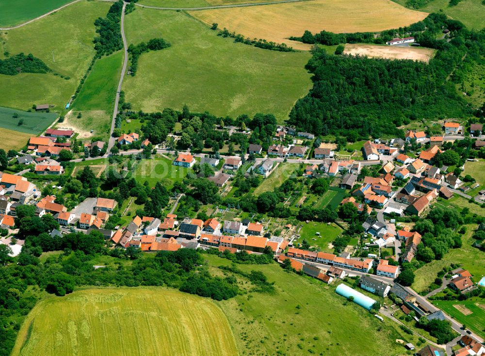 Luftaufnahme Gaugrehweiler - Dorfkern am Feldrand in Gaugrehweiler im Bundesland Rheinland-Pfalz, Deutschland