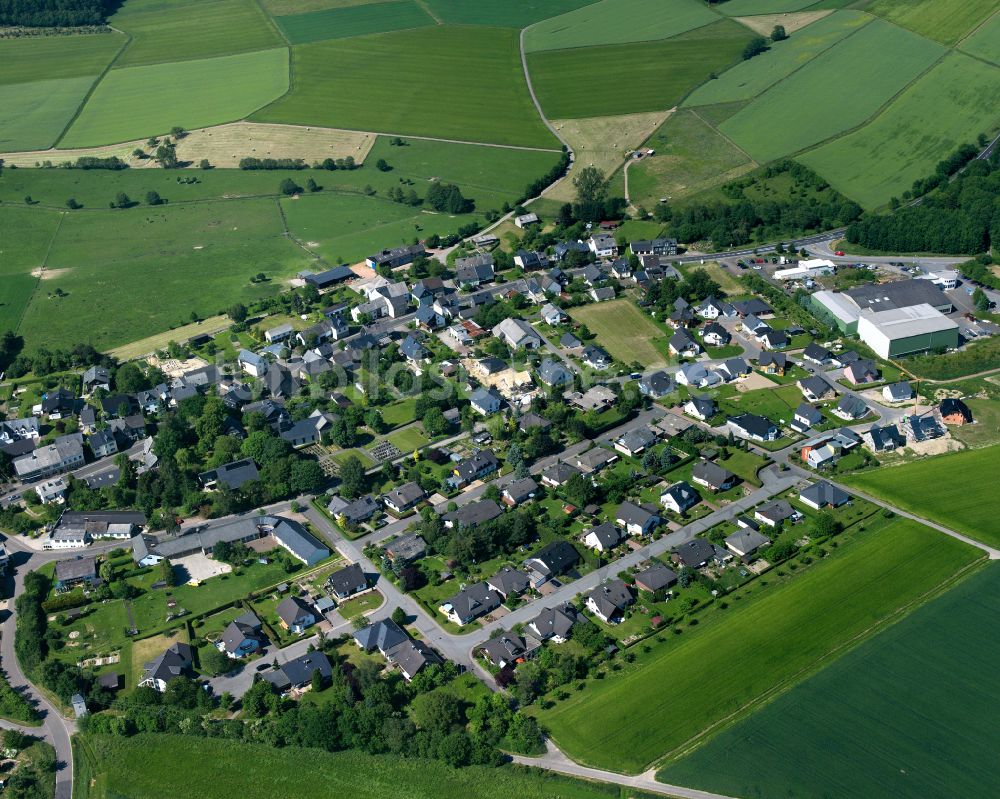 Luftaufnahme Gödenroth - Dorfkern am Feldrand in Gödenroth im Bundesland Rheinland-Pfalz, Deutschland