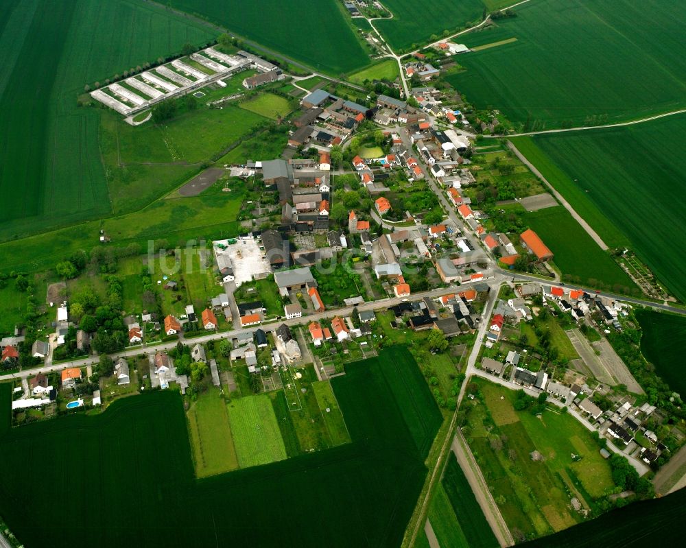 Luftaufnahme Gehrden - Dorfkern am Feldrand in Gehrden im Bundesland Sachsen-Anhalt, Deutschland