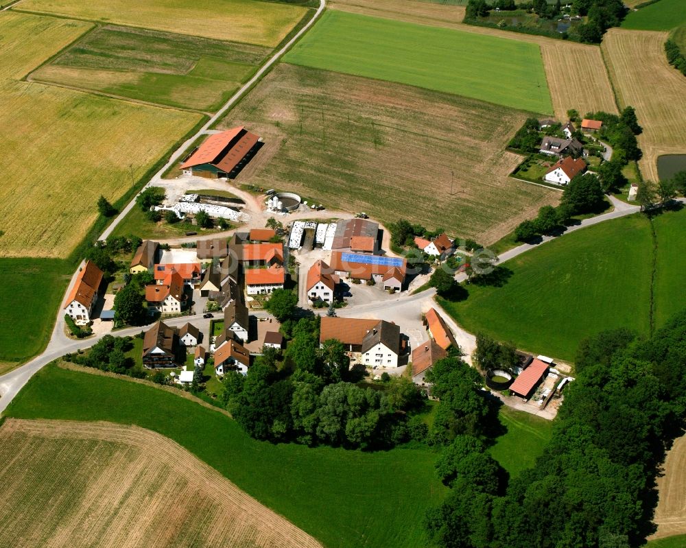 Luftbild Gerersdorf - Dorfkern am Feldrand in Gerersdorf im Bundesland Bayern, Deutschland