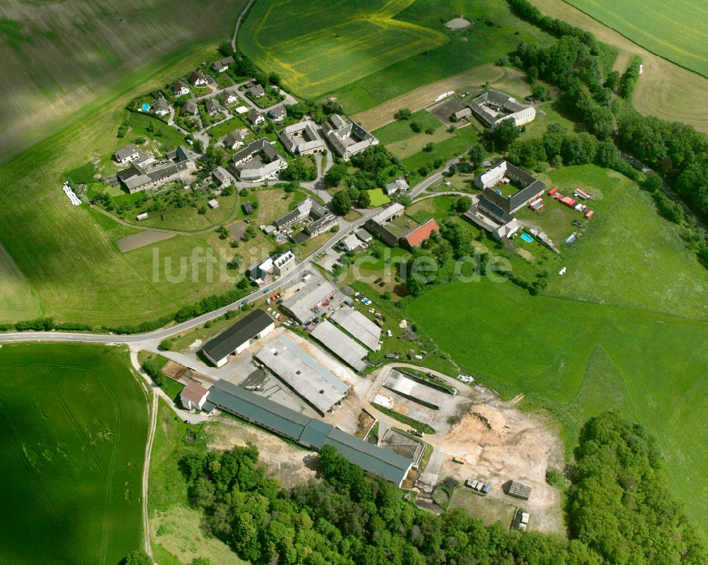 Luftbild Göhren - Dorfkern am Feldrand in Göhren im Bundesland Thüringen, Deutschland