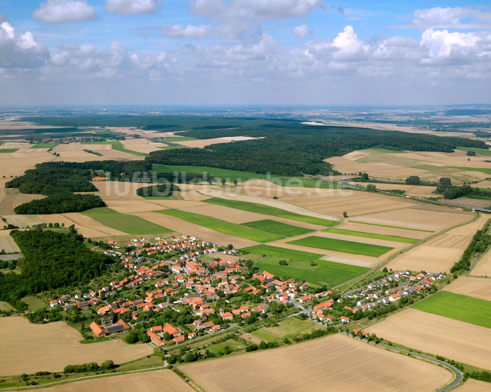 Luftaufnahme Gielde - Dorfkern am Feldrand in Gielde im Bundesland Niedersachsen, Deutschland