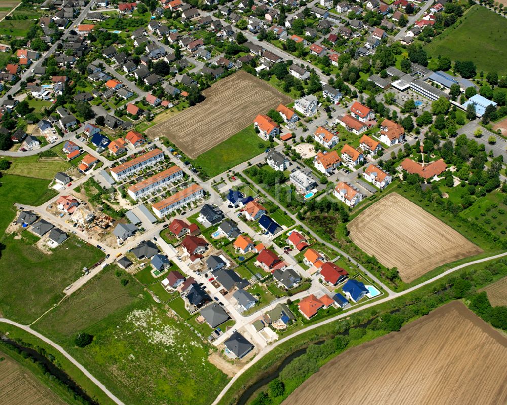 Goldscheuer von oben - Dorfkern am Feldrand in Goldscheuer im Bundesland Baden-Württemberg, Deutschland