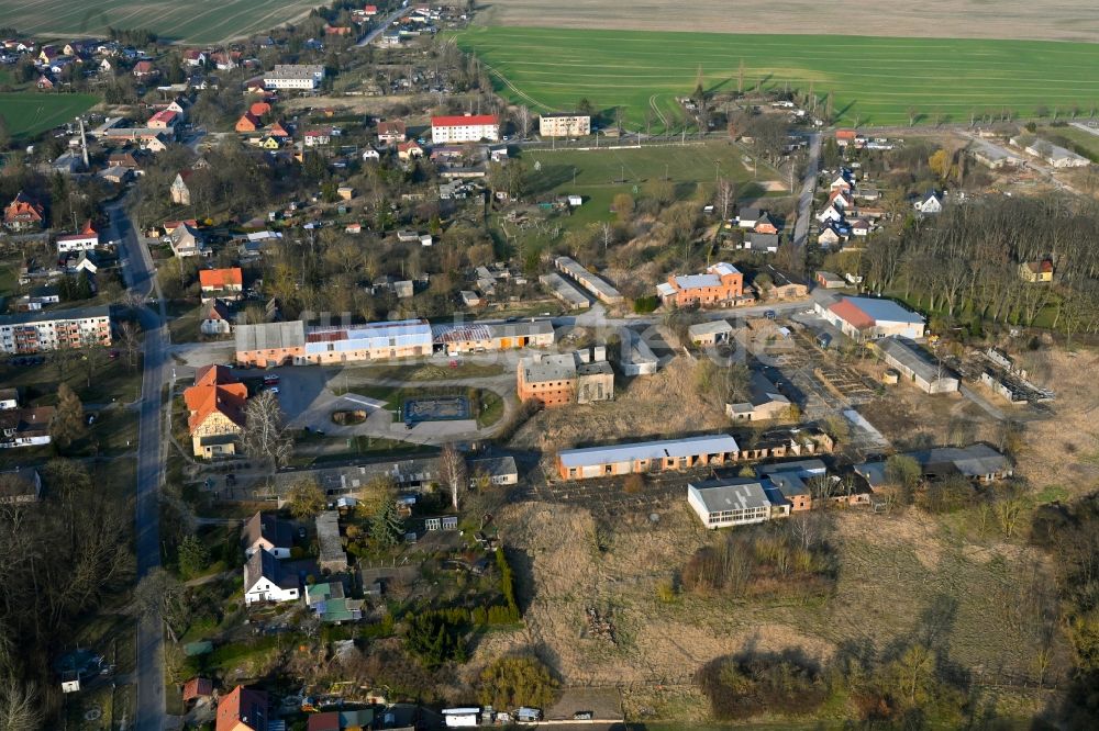 Luftaufnahme Gollmitz - Dorfkern am Feldrand in Gollmitz im Bundesland Brandenburg, Deutschland