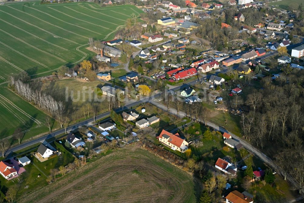 Luftaufnahme Gollmitz - Dorfkern am Feldrand in Gollmitz im Bundesland Brandenburg, Deutschland