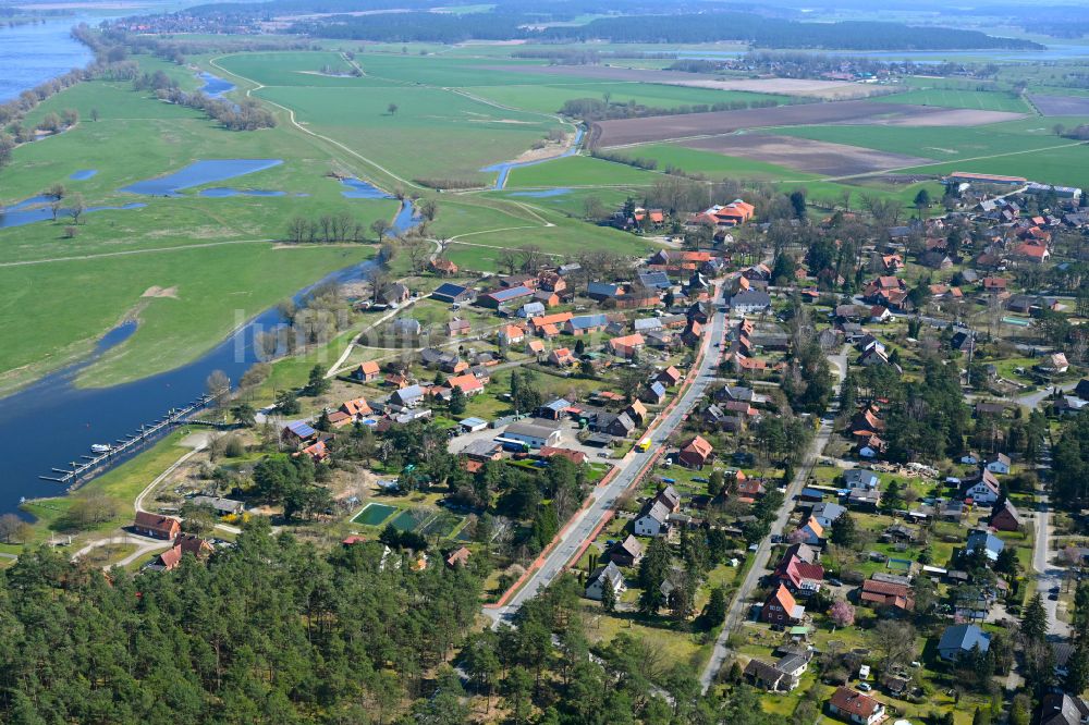 Luftbild Gorleben - Dorfkern am Feldrand in Gorleben im Bundesland Niedersachsen, Deutschland