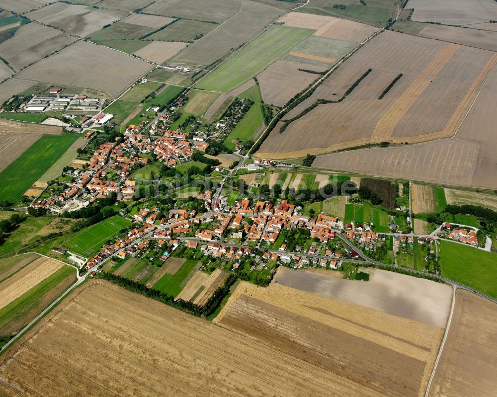 Luftbild Grabe - Dorfkern am Feldrand in Grabe im Bundesland Thüringen, Deutschland