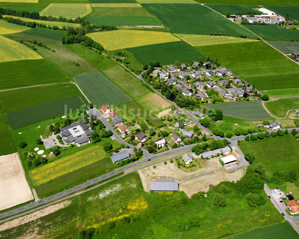 Luftaufnahme Grebenau - Dorfkern am Feldrand in Grebenau im Bundesland