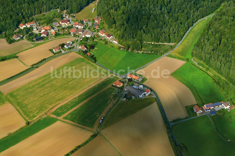 Luftbild Greßelgrund - Dorfkern am Feldrand in Greßelgrund im Bundesland Bayern, Deutschland