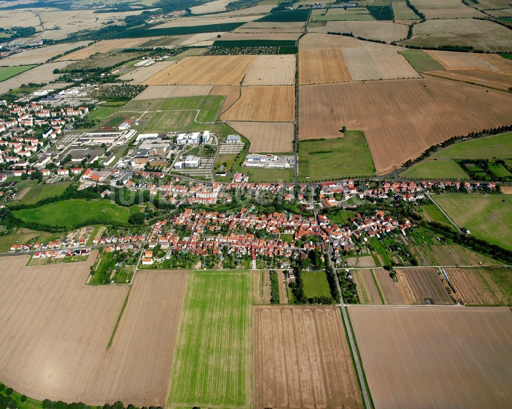 Görmar von oben - Dorfkern am Feldrand in Görmar im Bundesland Thüringen, Deutschland