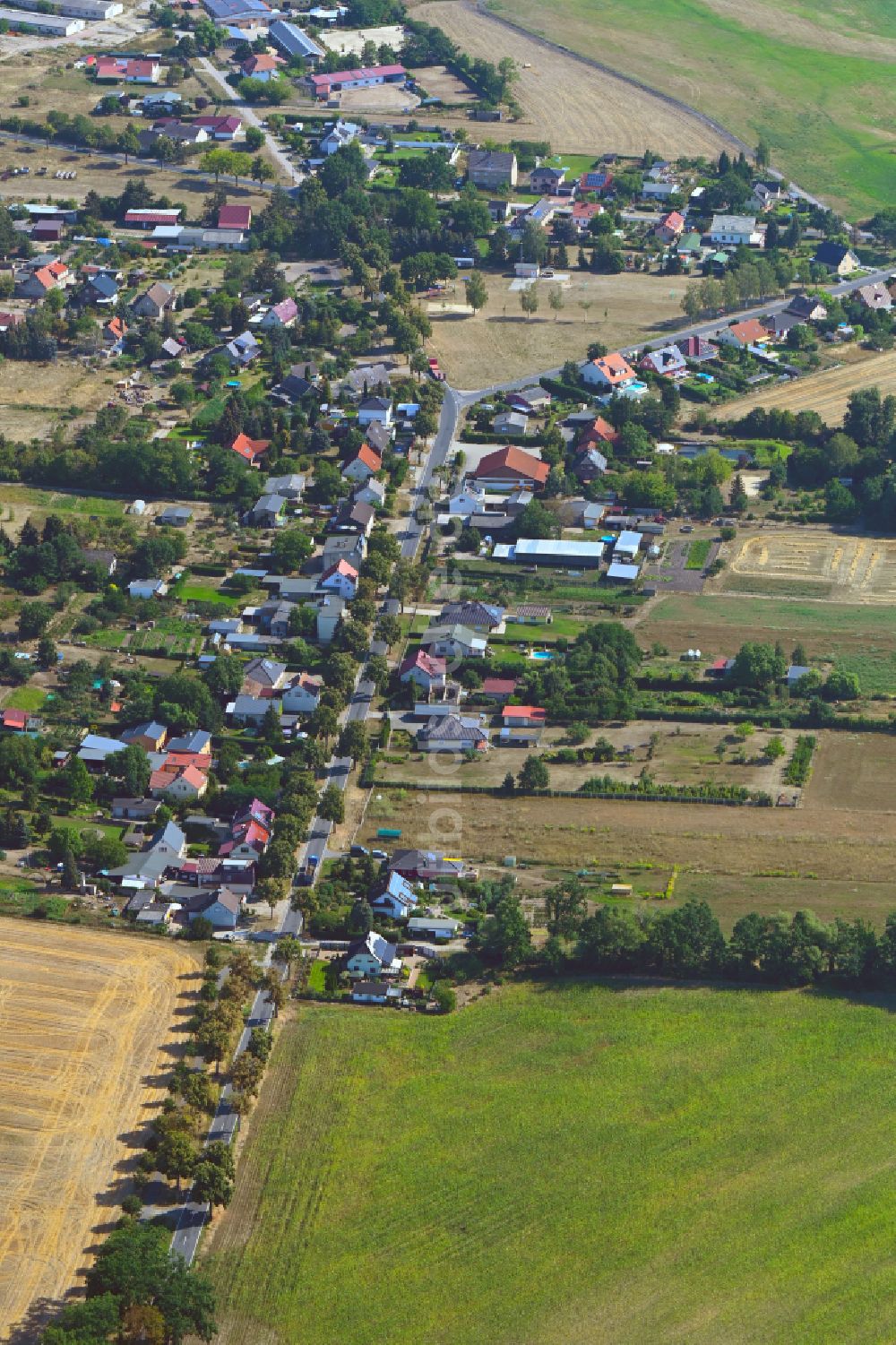 Luftbild Groß Kreutz - Dorfkern am Feldrand in Groß Kreutz im Bundesland Brandenburg, Deutschland