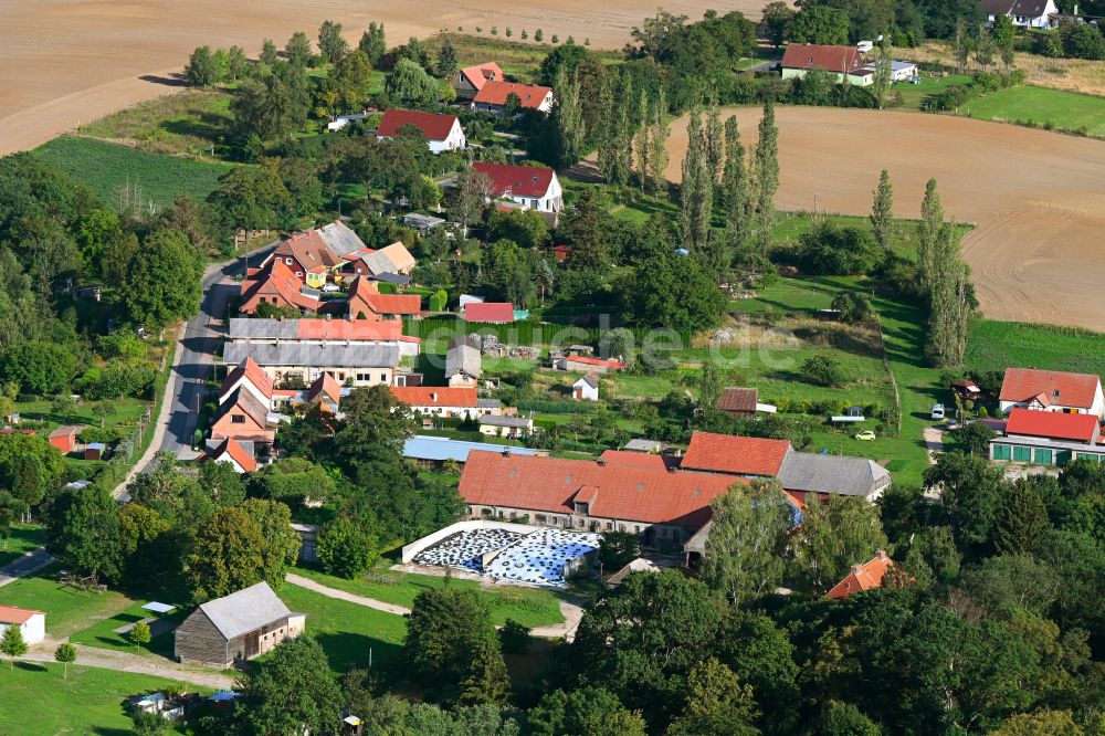 Luftbild Groß Sperrenwalde - Dorfkern am Feldrand in Groß Sperrenwalde im Bundesland Brandenburg, Deutschland