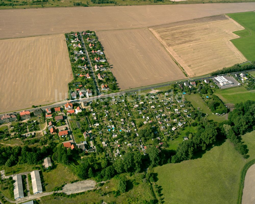 Luftaufnahme Großenhain - Dorfkern am Feldrand in Großenhain im Bundesland Sachsen, Deutschland