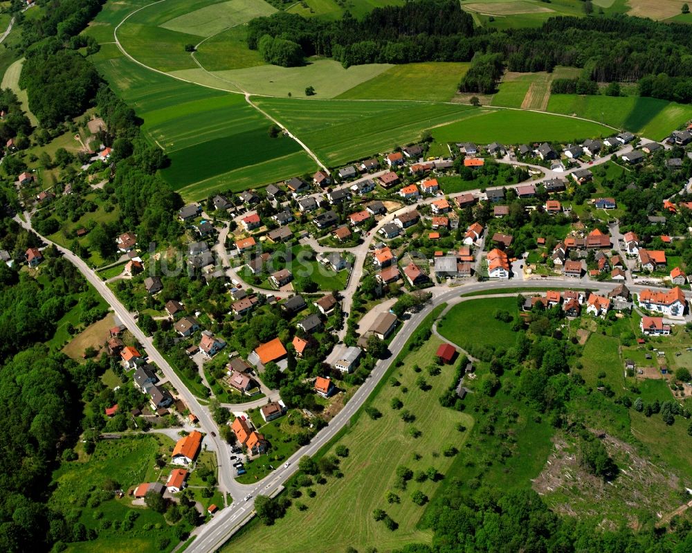 Luftbild Großerlach - Dorfkern am Feldrand in Großerlach im Bundesland Baden-Württemberg, Deutschland