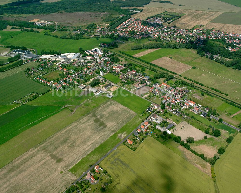 Luftbild Großraschütz - Dorfkern am Feldrand in Großraschütz im Bundesland Sachsen, Deutschland