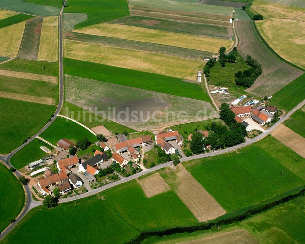 Luftaufnahme Haag - Dorfkern am Feldrand in Haag im Bundesland Bayern, Deutschland