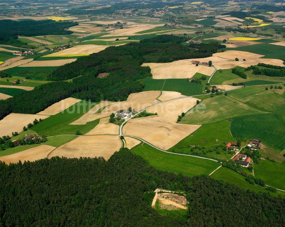 Luftbild Haag - Dorfkern am Feldrand in Haag im Bundesland Bayern, Deutschland