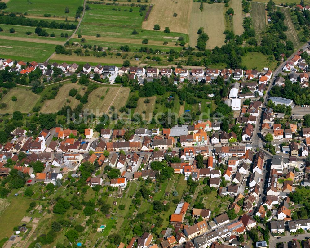 Luftbild Hagsfeld - Dorfkern am Feldrand in Hagsfeld im Bundesland Baden-Württemberg, Deutschland