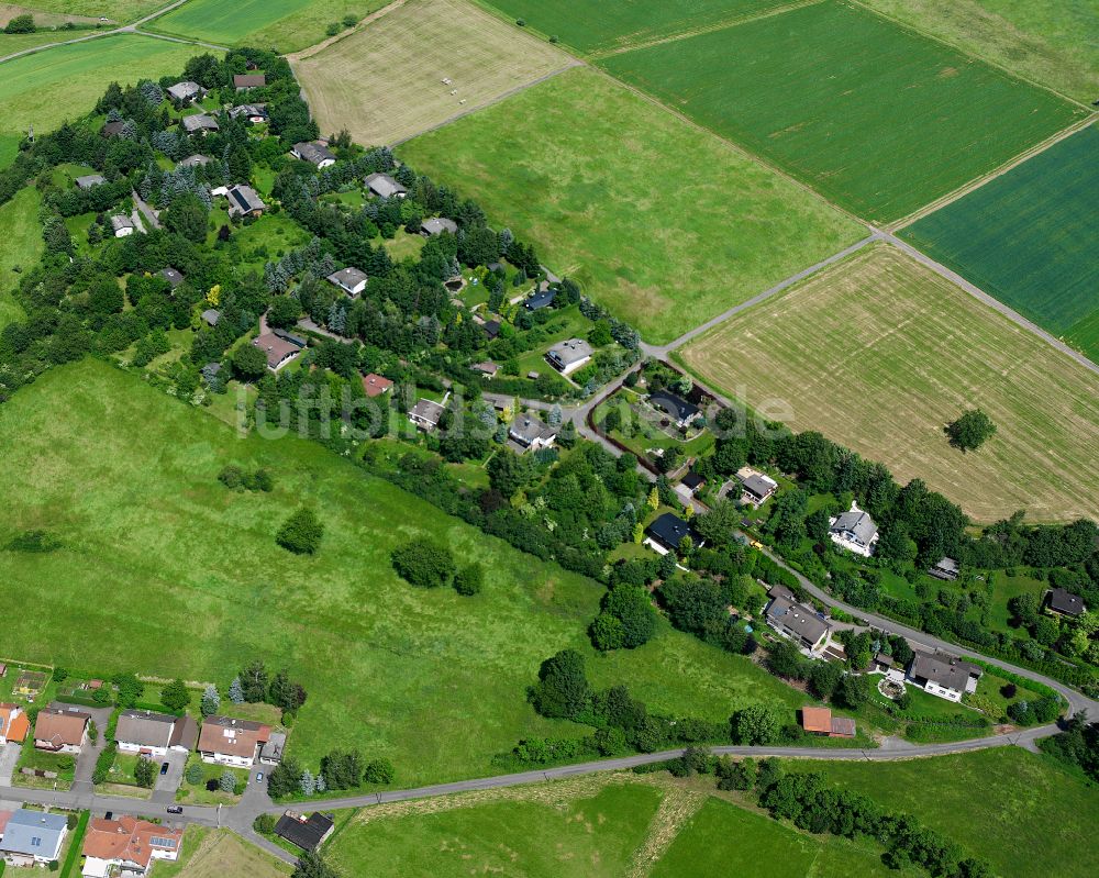 Hainbach von oben - Dorfkern am Feldrand in Hainbach im Bundesland Hessen, Deutschland