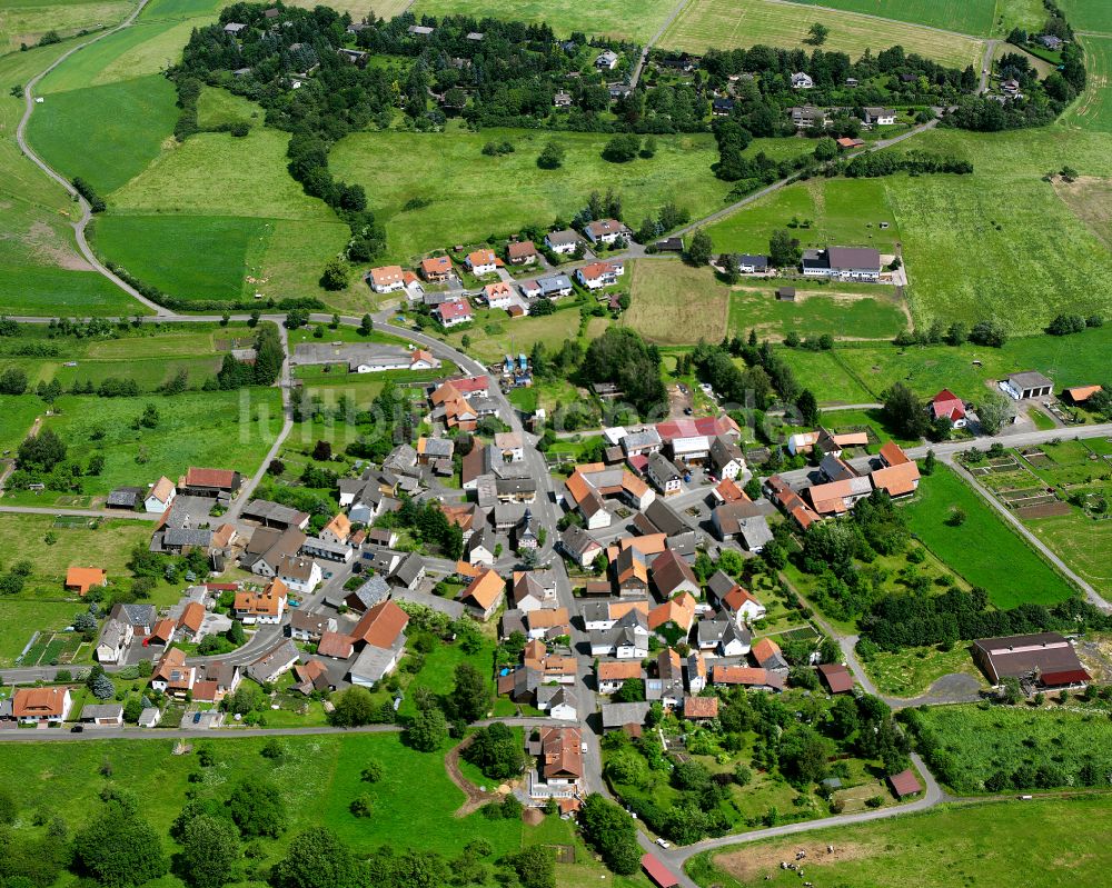 Luftbild Hainbach - Dorfkern am Feldrand in Hainbach im Bundesland Hessen, Deutschland