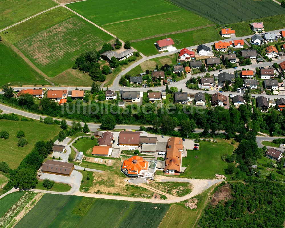 Luftbild Haiterbach - Dorfkern am Feldrand in Haiterbach im Bundesland Baden-Württemberg, Deutschland