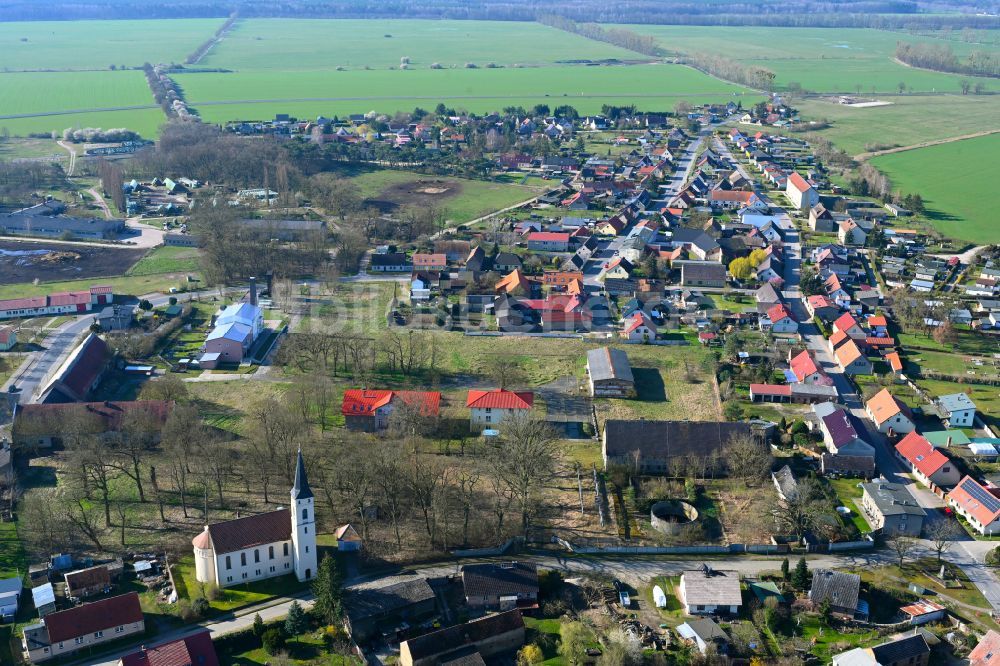 Luftaufnahme Hammer - Dorfkern am Feldrand in Hammer im Bundesland Brandenburg, Deutschland