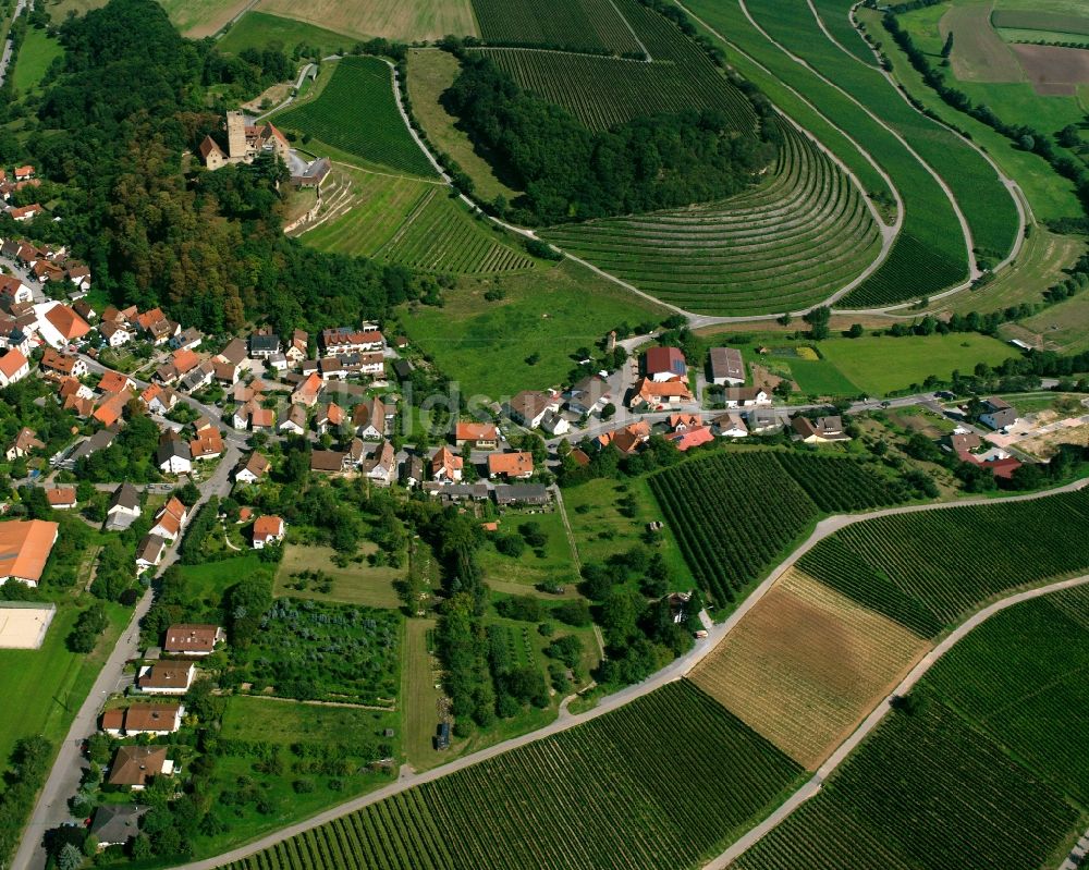 Luftbild Hausen - Dorfkern am Feldrand in Hausen im Bundesland Baden-Württemberg, Deutschland