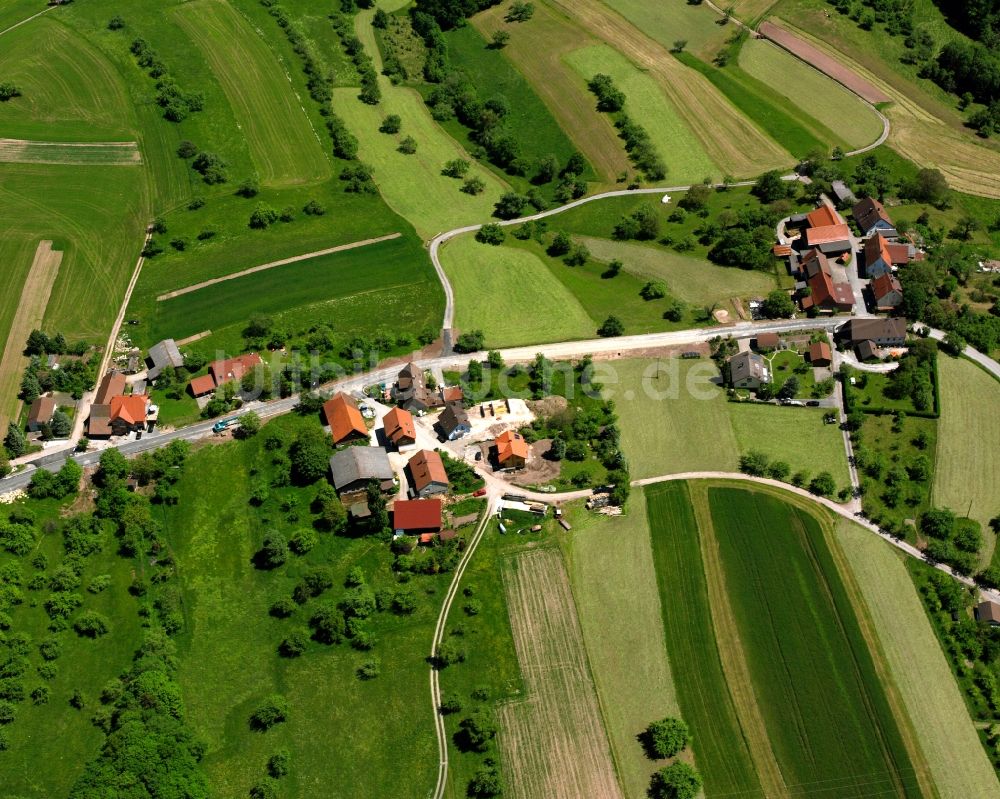 Luftbild Hausen - Dorfkern am Feldrand in Hausen im Bundesland Baden-Württemberg, Deutschland