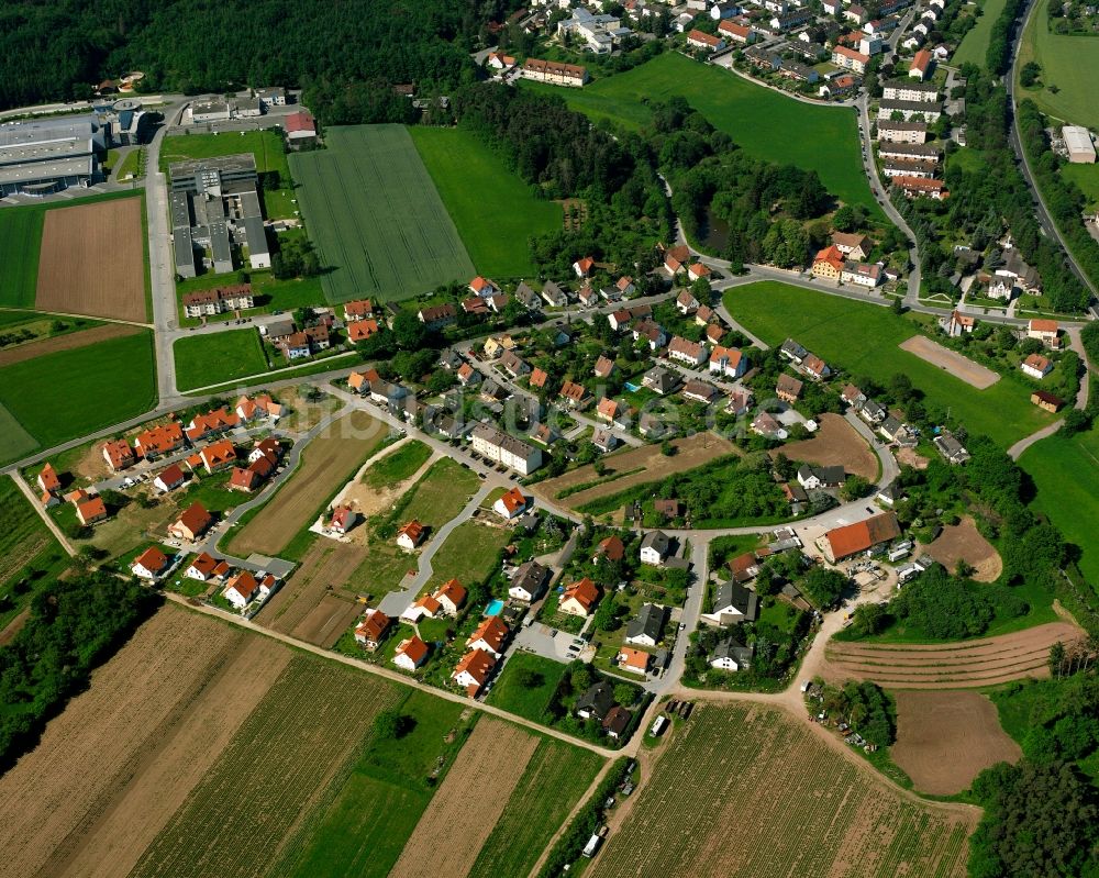 Luftbild Heilsbronn - Dorfkern am Feldrand in Heilsbronn im Bundesland Bayern, Deutschland