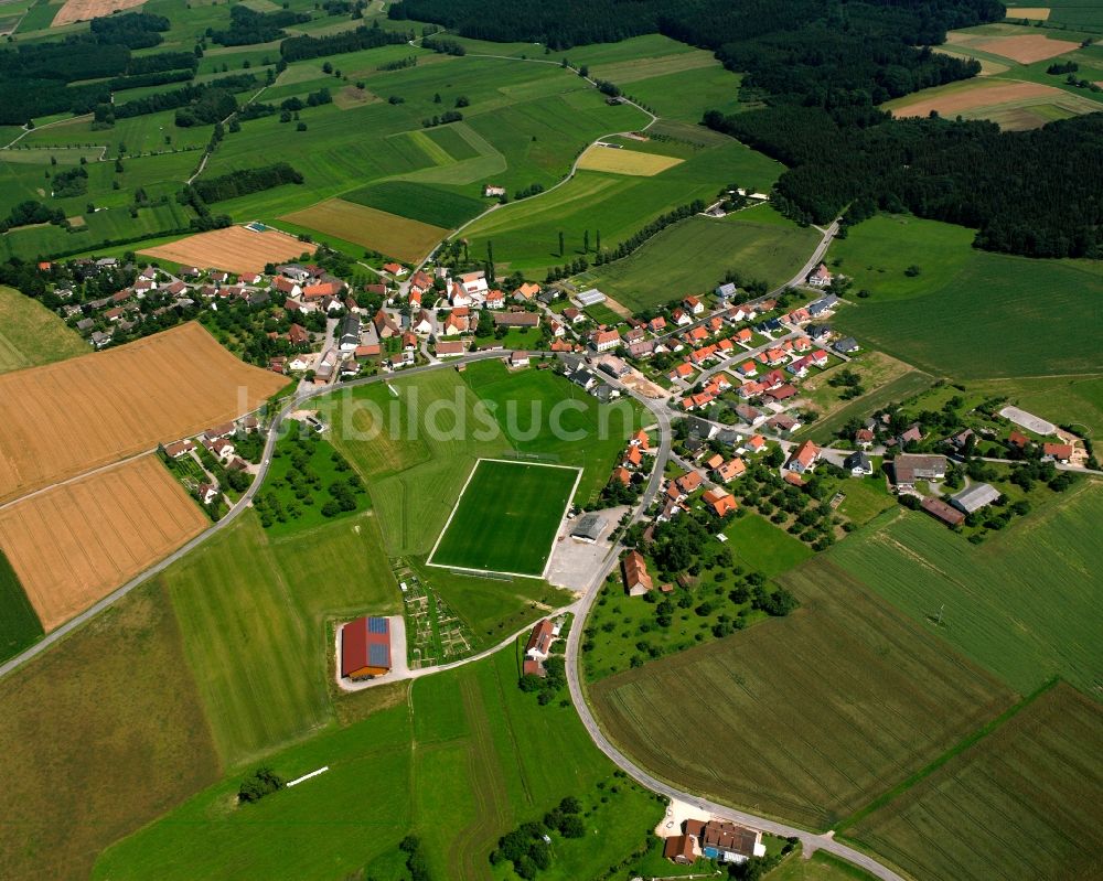 Luftbild Hochberg - Dorfkern am Feldrand in Hochberg im Bundesland Baden-Württemberg, Deutschland