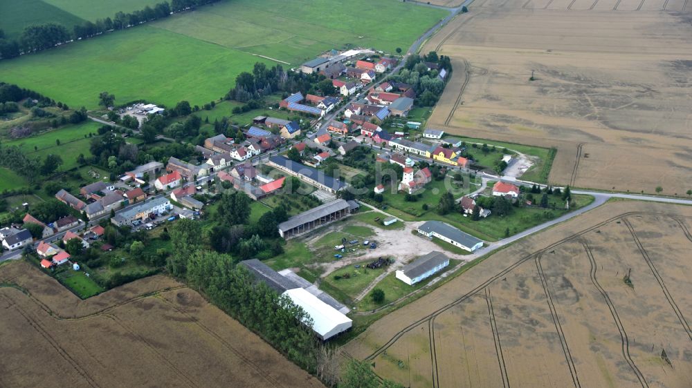 Luftbild Hohenlepte - Dorfkern am Feldrand in Hohenlepte im Bundesland Sachsen-Anhalt, Deutschland