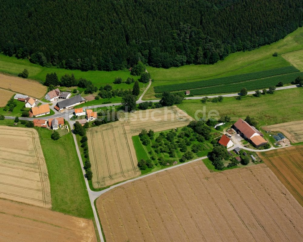 Luftaufnahme Hohentengen - Dorfkern am Feldrand in Hohentengen im Bundesland Baden-Württemberg, Deutschland