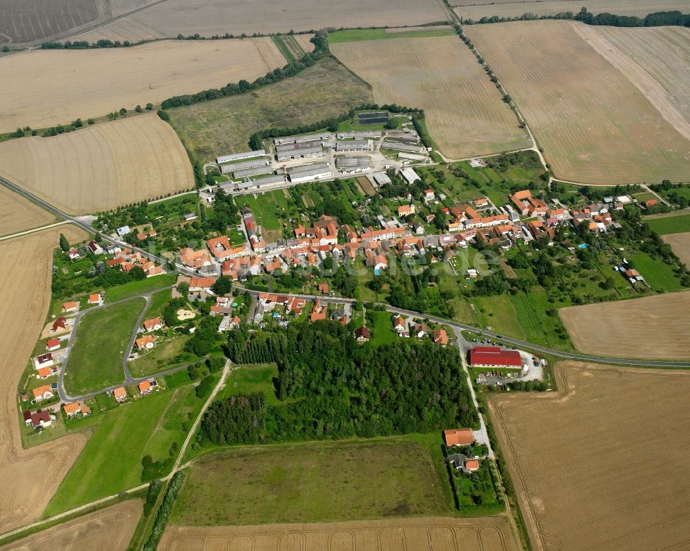 Luftbild Hollenbach - Dorfkern am Feldrand in Hollenbach im Bundesland Thüringen, Deutschland