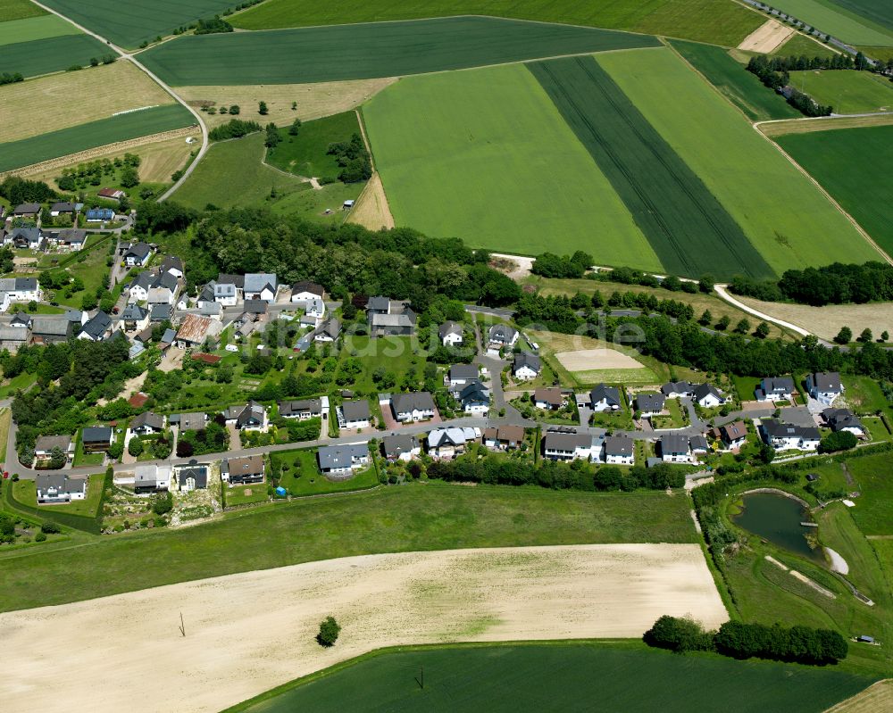 Luftbild Holzbach - Dorfkern am Feldrand in Holzbach im Bundesland Rheinland-Pfalz, Deutschland