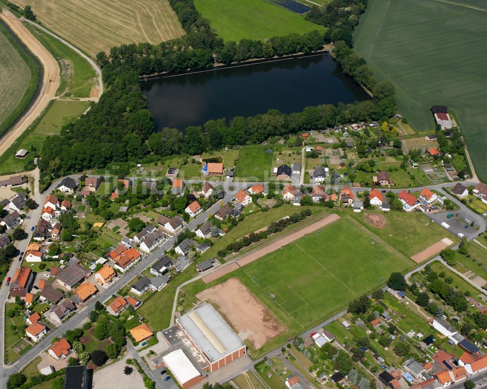 Luftbild Hornburg - Dorfkern am Feldrand in Hornburg im Bundesland Niedersachsen, Deutschland