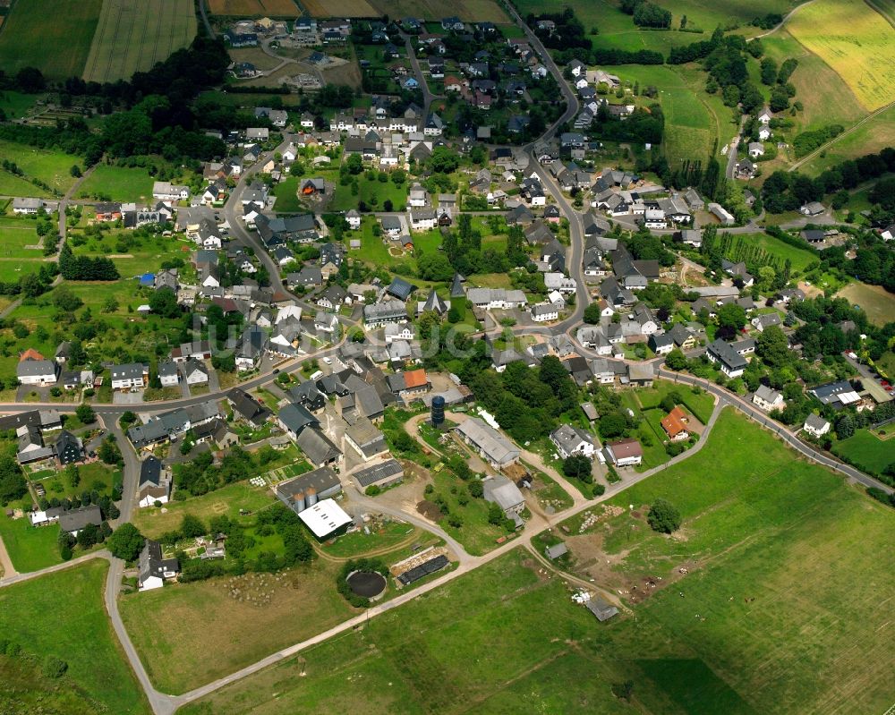 Luftbild Hottenbach - Dorfkern am Feldrand in Hottenbach im Bundesland Rheinland-Pfalz, Deutschland