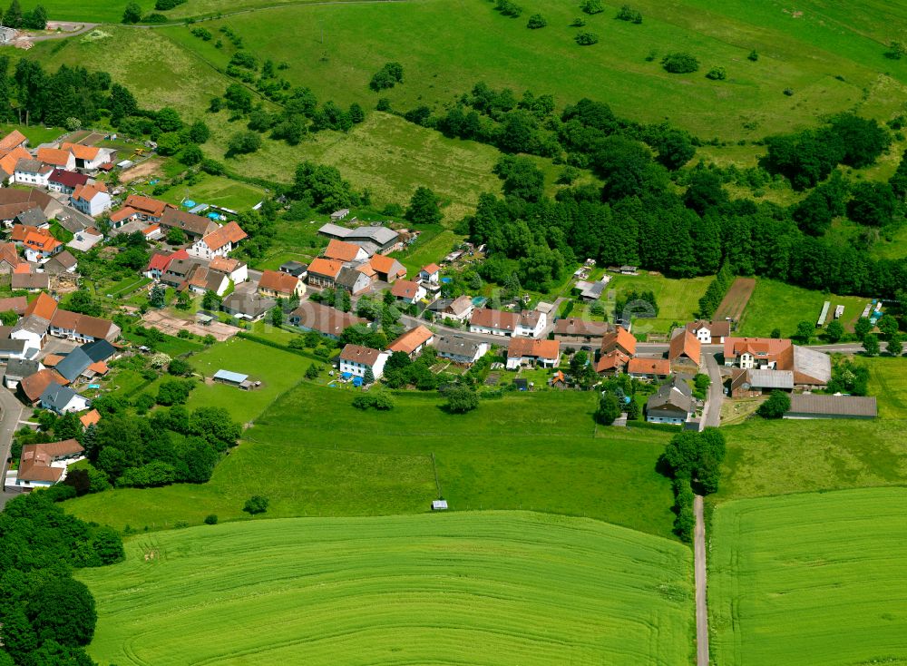 Luftaufnahme Höringen - Dorfkern am Feldrand in Höringen im Bundesland Rheinland-Pfalz, Deutschland