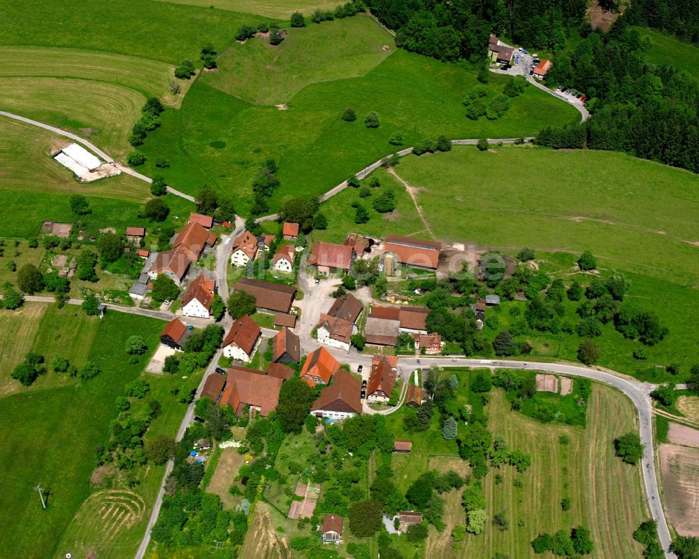 Luftbild Hörschhof - Dorfkern am Feldrand in Hörschhof im Bundesland Baden-Württemberg, Deutschland