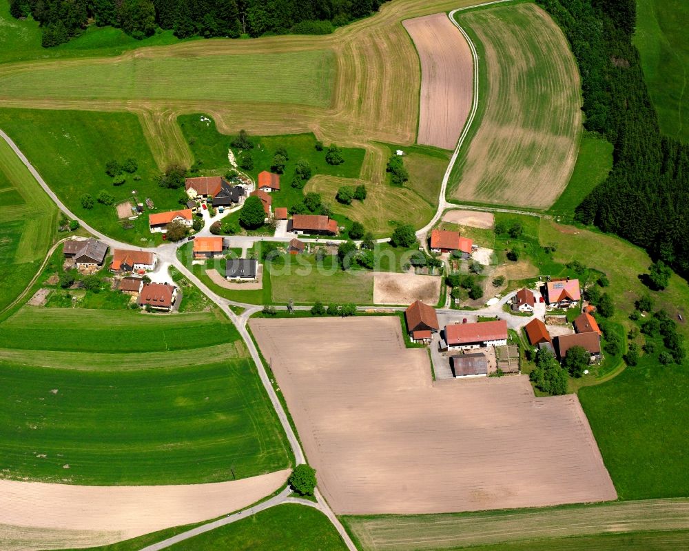 Kaisersbach aus der Vogelperspektive: Dorfkern am Feldrand in Kaisersbach im Bundesland Baden-Württemberg, Deutschland