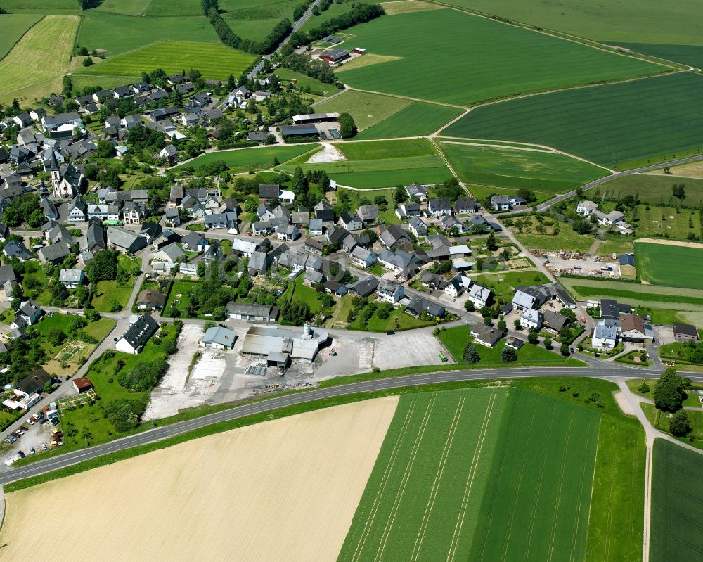 Kappel aus der Vogelperspektive: Dorfkern am Feldrand in Kappel im Bundesland Rheinland-Pfalz, Deutschland