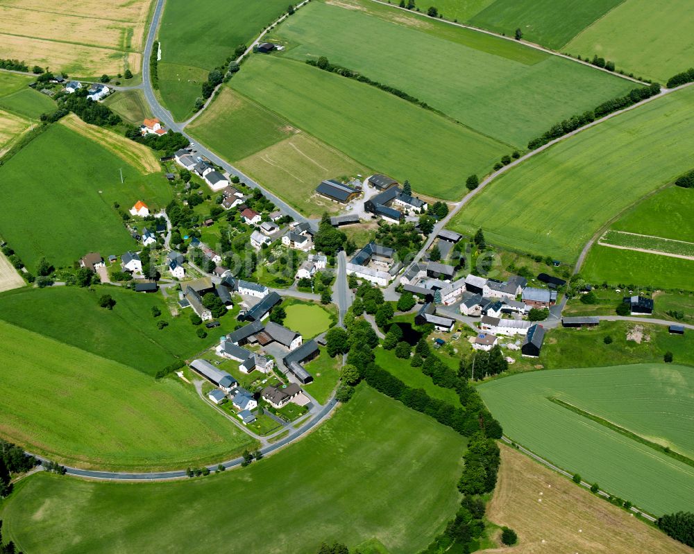 Luftbild Köditz - Dorfkern am Feldrand in Köditz im Bundesland Bayern, Deutschland