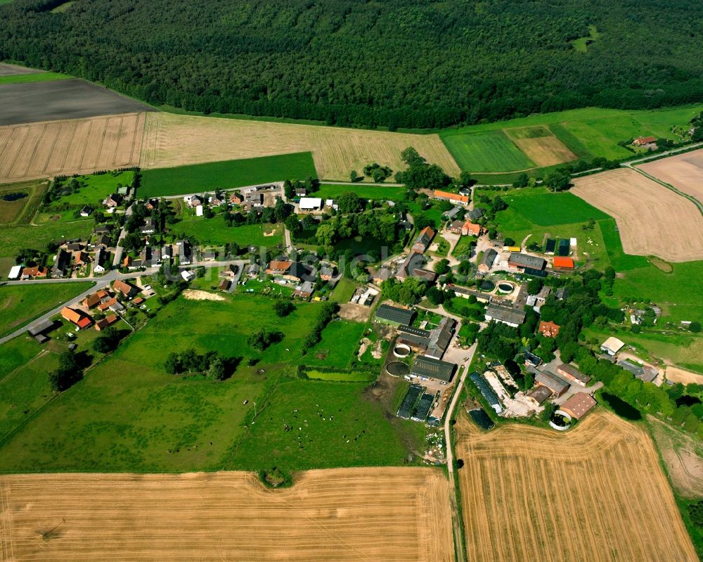 Luftaufnahme Kehrsen - Dorfkern am Feldrand in Kehrsen im Bundesland Schleswig-Holstein, Deutschland