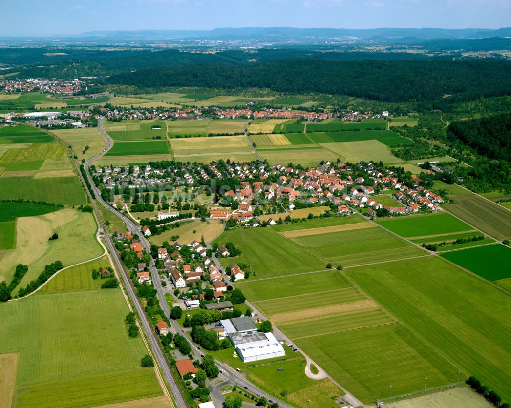 Luftaufnahme Kilchberg - Dorfkern am Feldrand in Kilchberg im Bundesland Baden-Württemberg, Deutschland