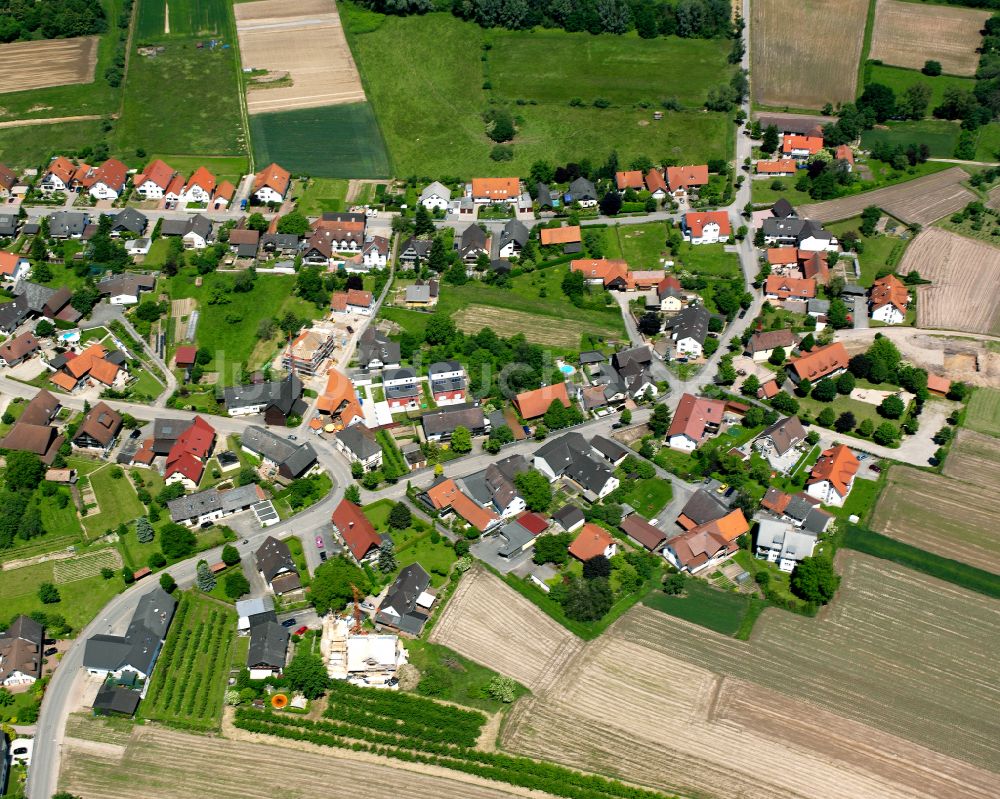 Luftaufnahme Kittersburg - Dorfkern am Feldrand in Kittersburg im Bundesland Baden-Württemberg, Deutschland