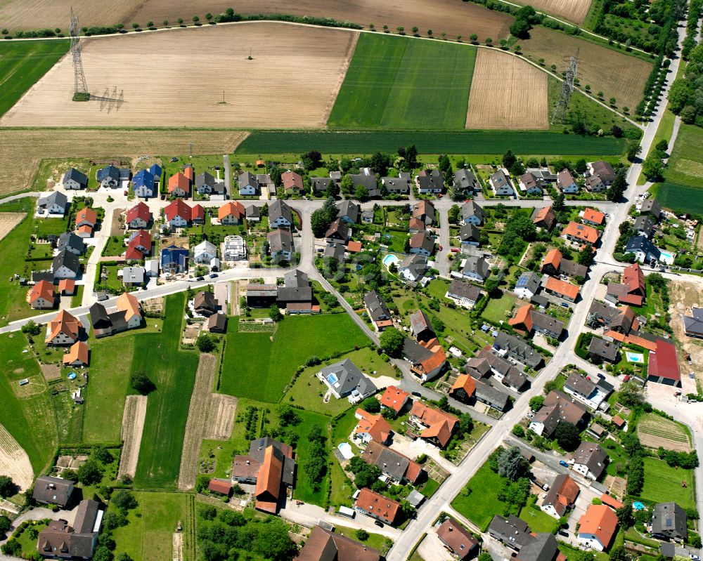 Kittersburg aus der Vogelperspektive: Dorfkern am Feldrand in Kittersburg im Bundesland Baden-Württemberg, Deutschland