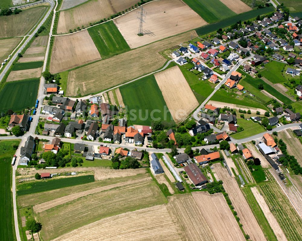 Luftbild Kittersburg - Dorfkern am Feldrand in Kittersburg im Bundesland Baden-Württemberg, Deutschland