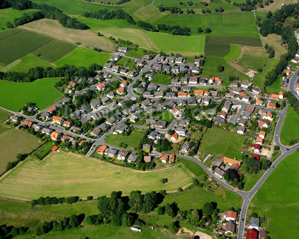 Luftbild Klein-Gumpen - Dorfkern am Feldrand in Klein-Gumpen im Bundesland Hessen, Deutschland